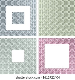 Frames from Kazakh ornaments. Seamless traditional patterns of Kazakhs. Background, texture, decorative art of nomads. Ancient Turkic ornaments. Customs and traditions of Kazakhstan.