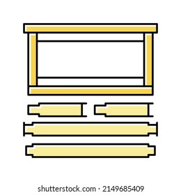 frames langstroth beekeeping color icon vector. frames langstroth beekeeping sign. isolated symbol illustration