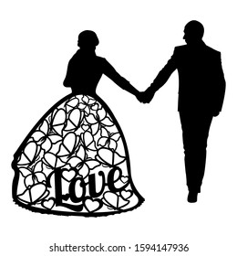 Frames for laser cutting frames lady silhouette
