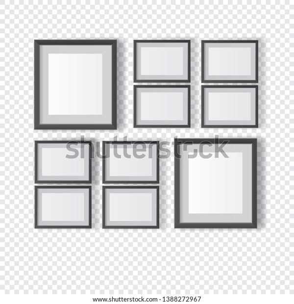 Frames Mockup Isolated On Transparent Background Stock Vector (Royalty ...