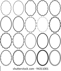 oval frames vector
