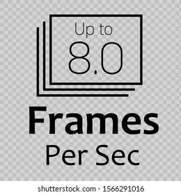 Frames Per Second Icon. Vector