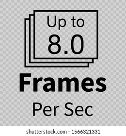 Frames Per Second Icon. Vector