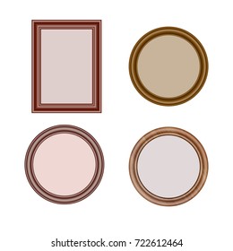 frames for photos, postcards, paintings and printing. baguette of different colors and cross-sections. use in their projects. isolate on white background.