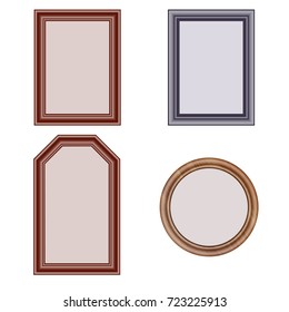 frames for photos, postcards, paintings and printing. baguette of different colors and cross-sections. use in their projects. isolate on white background.