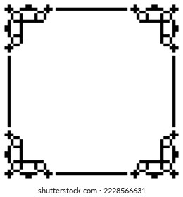 Frames pixel art style, element design for mobile app and web. 
Banner object for your concept design, invitation, greeting card,
 poster, photo frame.