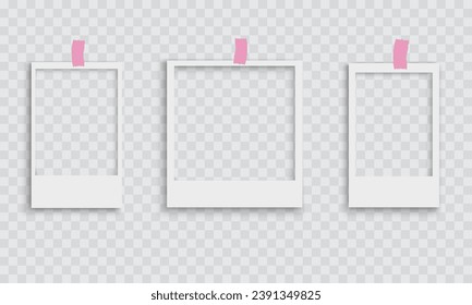Marcos: Plantillas fotográficas realistas con sombras.