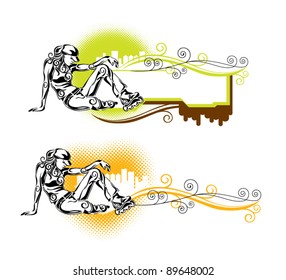 frames with roller-girl