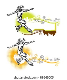 frames with roller-girl