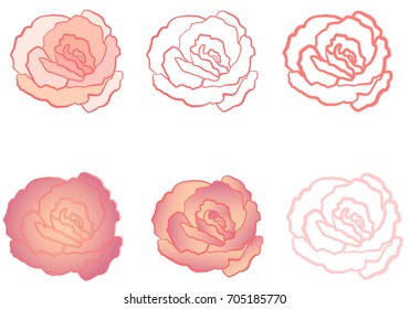 Frames with roses for titles, decor, coloring for children, use for counting, task of finding differences