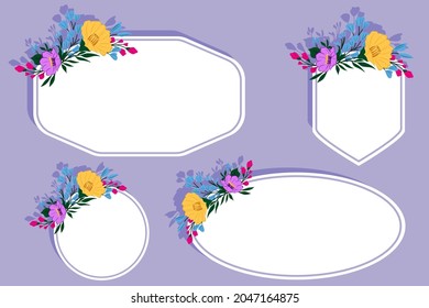 Frames set  | clipart bundle | Vector stock illustration.