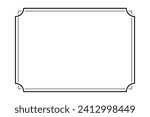 Frames set. Decorative vintage frames in A4 format. Decorated borders A4. Retro frame border.