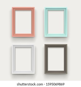 frames set on white background