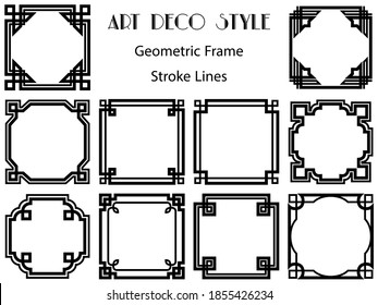 Frames simple classic set. Basics element of decor. Square panels picture border frames. Collection of Vintage retro sketch drawing Framework for banner. Vector illustration.