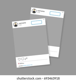 Frames, social network. Vector illustration