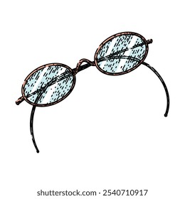 frames spectacles hand drawn. fashion chic, unique elegant, iconic heritage frames spectacles vector sketch. isolated color illustration