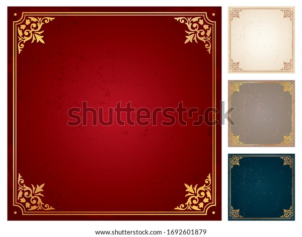Frames square and borders\
standard proportions backgrounds vintage design elements set on\
grungy texture