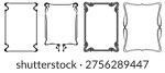 Frames with style Art Nouveau ornament vector set.