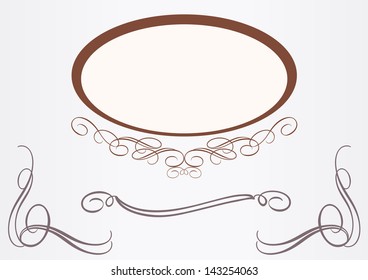 Frames with swirls and flourishes