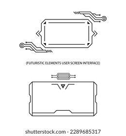 frames technology futuristic interface streaming overlay, clipart image with white background, graphic resources for designers.