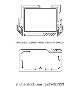 frames technology futuristic interface streaming overlay, clipart image with white background, graphic resources for designers.