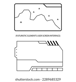 frames technology futuristic interface streaming overlay, clipart image with white background, graphic resources for designers.