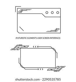 tecnología de cuadros de interfaz futurista streaming overlay, imagen clipart con fondo blanco, recursos gráficos para diseñadores.