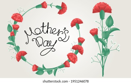 Frames and titles inspired by Mother's Day in Japan
