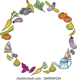 Marcos de diferentes verduras de acuarela