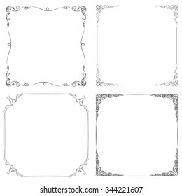 Frames. Vector set. Decorative elements.