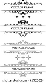 Frames in vintage style, elements for design