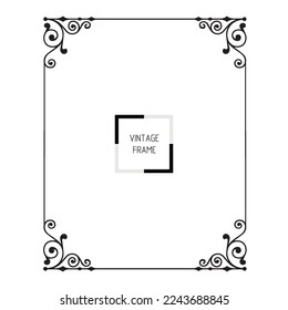 marcos de estilo vintage con elementos de adorno, arte, patrón, fondo, textura, ilustración vectorial eps 10, Art.