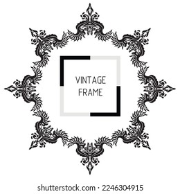 frames in vintage style with elements of ornament, art, pattern, background, texture, Vector illustration eps 10, Art.