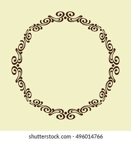Frames .Vintage vector.Well built for easy editing . Brown on beige.Vector illustration.