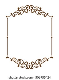 Frames .Vintage vector.Well built for easy editing . Brown on white.Vector illustration.