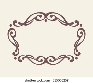 Frames .Vintage vector.Well built for easy editing . Brown on beige .Vector illustration.