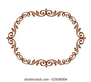 Frames .Vintage vector.Well built for easy editing . Brown on white.Vector illustration.