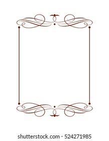 Frames .Vintage vector.Well built for easy editing . Brown on white .Vector illustration.