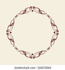 Frames .Vintage vector.Well built for easy editing . Brown on beige.Vector illustration.