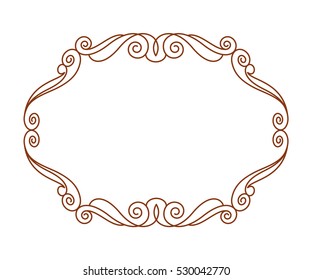 Frames .Vintage vector.Well built for easy editing . Brown .Vector illustration.