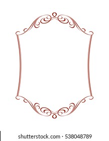 Frames .Vintage vector.Well built for easy editing . Brown on white .Vector illustration.