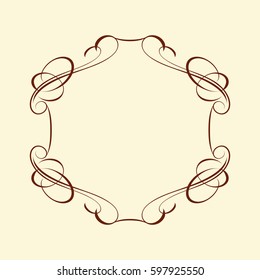 Frames .Vintage vector.Well built for easy editing . Brown .Vector illustration.
