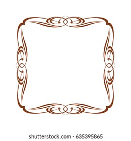 Frames vintage.Brown on white.Vector illustration.