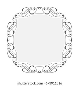 Frames vintage.Vector illustration.Black on white.
