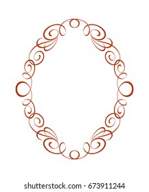 Frames vintage.Vector illustration.Brown on white.