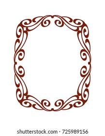 Frames vintage.Vector illustration.Brown on white.