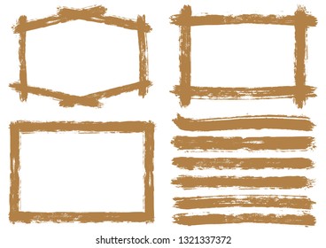 Frames written with brush