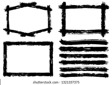 Frames written with brush