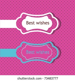 Frames-stickers, polka dot background