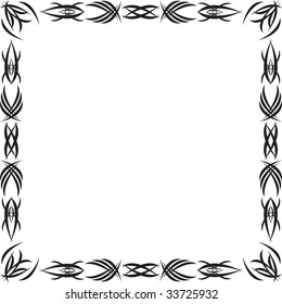 Framework drawn by a Gothic black pattern